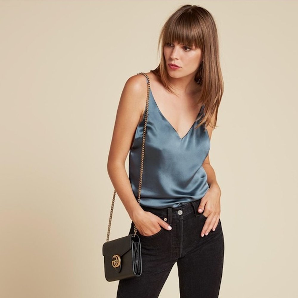 Sold! Reformation Silk Marlowe Cami Top